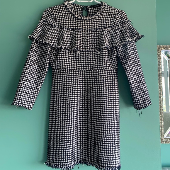Tweed Houndstooth Mini Dress - Picture 5 of 7